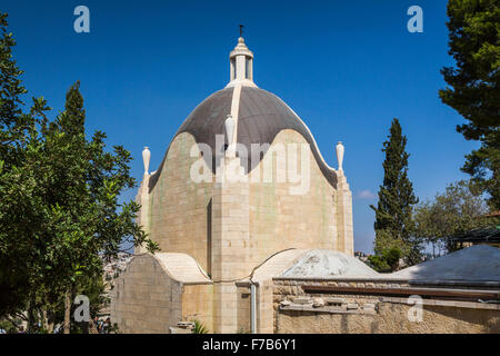 Die Dominus Flevit Kirche auf dem Ölberg in Jerusalem, Israel, Naher Osten. Stockfoto