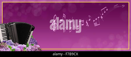 Luxus Musik banner Stockfoto