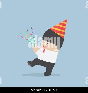 Geschäftsmann glücklich in Feier, Party, Vektor, EPS10 Stock Vektor