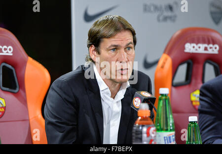 Italien. 28. November 2015. Als Rom-Trainer Rudi Garcia traf Journalisten bei Trigoria vor ihrer italienischen Seria A Meisterschaftsspiel gegen A.C. Atalanta Credit: Silvia Lore/Alamy Live News Stockfoto