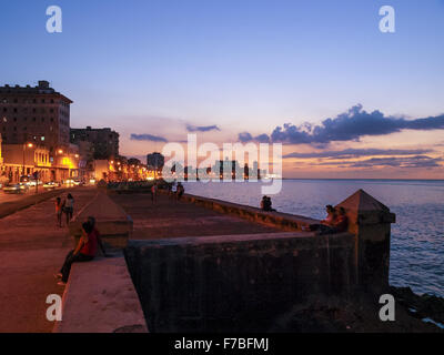 Malecon, Havanna, Kuba, Havanna Stockfoto