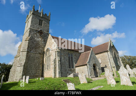 Allerheiligen Kirche, Godshill, Isle Of Wight. Stockfoto