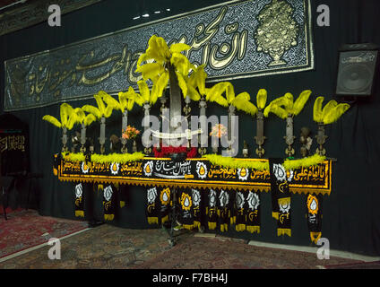 Ein Alam auf Ashura, der Tag des Todes von Imam Hussein, Provinz Isfahan, Kaschan, Iran Stockfoto