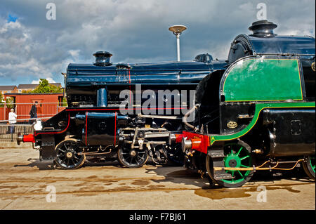 Dampfmaschinen bei Steam Gala am Fortbewegung Museum Shildon Stockfoto