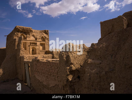 Zerstörte Häuser In einem verlassenen alten Dorf, Provinz Isfahan, Kashan, Iran Stockfoto