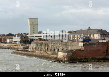 Fort-Blockhaus am Eingang zum Hafen von Portsmouth. Der Standort des ehemaligen u-Boot-Basis in Haslar in Gosport. Stockfoto