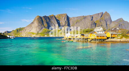 Lofoten-Inseln Landschaft, Moskenes, Norwegen Stockfoto