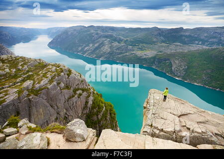 Lysefjord nahe Preikestolen, Norwegen Stockfoto