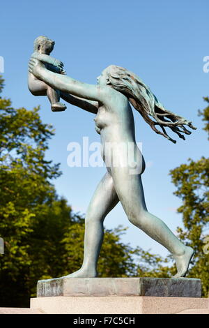 Vigeland Skulpturenpark, Touristenanlage, Oslo, Norwegen Stockfoto