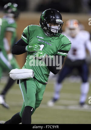 Denton, Texas, USA. 28. November 2015. 28. November 2015: Wide Receiver Turner Smiley (1) an der North Texas bedeutet grün während der NCAA Football-Spiel zwischen UTEP Vs UNT Apogee-Stadion in Denton, Texas. © Jp Weber/ZUMA Draht/Alamy Live-Nachrichten Stockfoto