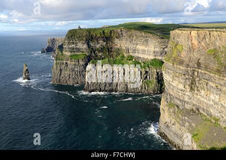 Cliffs of Moher in den späten Abend Licht Burren County Clare Irland Stockfoto