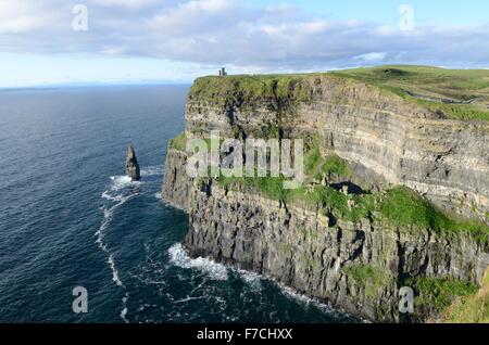 Cliffs of Moher in den späten Abend Licht Burren County Clare Irland Stockfoto