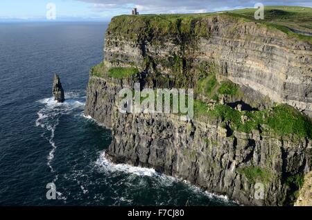 Cliffs of Moher in den späten Abend Licht Burren County Clare Irland Stockfoto