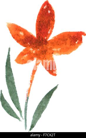 Blume. Aquarell Blumen Vektor-illustration Stock Vektor