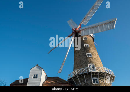 Maud Foster fünf Segel Windmühle, Skirbeck, Boston, Lincolnshire, England UK Stockfoto