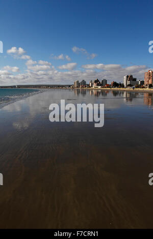 Puerto Madryn Beaach auf den Golfo Nuevo, Atlantik Patagonien Stockfoto