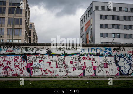 Berliner Mauer, East Side Gallery Stockfoto