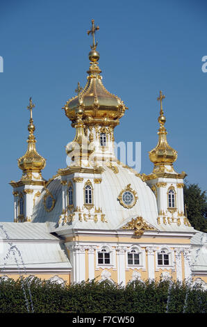 Kapelle Peterhof Kaiserpalast, nr St Petersburg Stockfoto