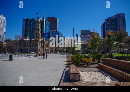 Adelaide-Skyline vom Wirkennen entfernt Stockfoto