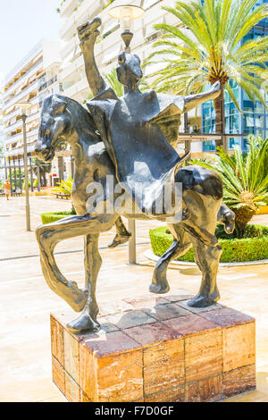 Bronze-Skulpturen von Dalí in Marbella-Andalusien-Spanien Stockfoto