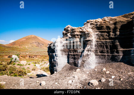 Vulkanlandschaft auf der Kanarischen Insel Lanzarote, Spanien Stockfoto