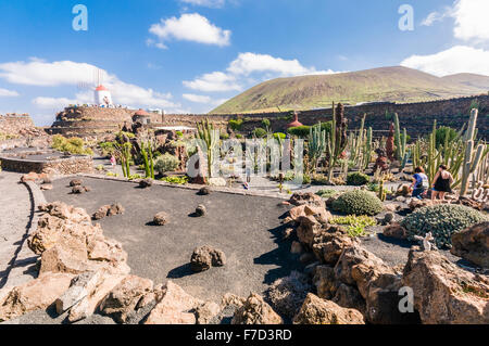 Jardin de Cactus, Lanzarote, vom Künstler César Manrique geschaffen Stockfoto