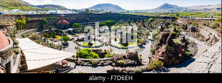 Jardin de Cactus, Lanzarote, vom Künstler César Manrique geschaffen Stockfoto