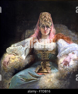 Portrait de Sarah Bernhardt 1884-1902 Georges Clairin 1843 - 1919 Jugendstil Frankreich Französisch (Sarah Bernhardt, geb. Henriette Rosine Bernard (1844-1923)) französische Bühne und frühen Filmschauspielerin. Stockfoto