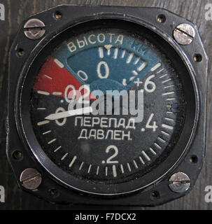 Russische Flugzeuge Flugzeug Messuhren von USSR hardware Stockfoto