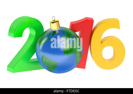 Neues Jahr 2016 Konzept isoliert auf weißem Hintergrund Stockfoto