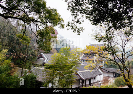 Changsha, Provinz Hunan, China - befindet sich die Ansicht der Yuelu-Akademie, eine alte chinesische Universität in Yuelu Mountain. Stockfoto