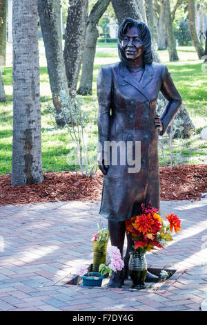 Fort Ft. Pierce Florida, Statue, Denkmal, Flugbegleiter CeeCee Ross Lyles, Schwarze Schwarze Afrikaner ethnische Minderheit, Afro-Amerikaner, Erwachsene Erwachsene wo Stockfoto