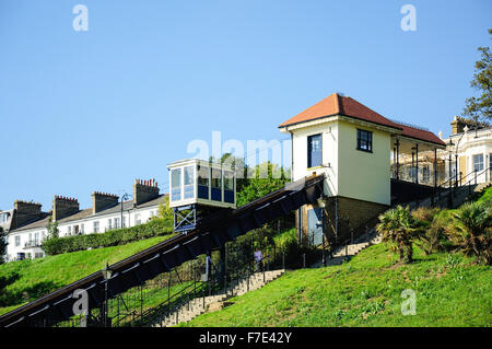 Historischen Southend Cliff Railway, westlichen Esplanade, Southend-on-Sea, Essex, England, Vereinigtes Königreich Stockfoto