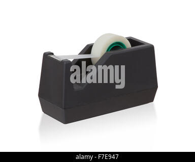 Klebeband-Halter auf dem weißen Hintergrund Stockfoto