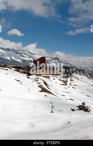 Valle Nevado in den chilenischen Anden Stockfoto