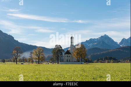 Wallfahrt Kirche von St. Coloman, Schwangau, Füssen, Ostallgaeu, Allgäu, Schwaben, Bayern, Deutschland Stockfoto