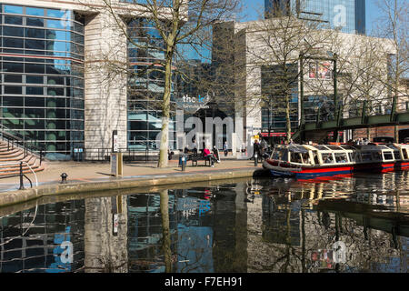 Die ICC, International Convention Centre und Birmingham Kanal alte Linie, West Midland, UK Stockfoto