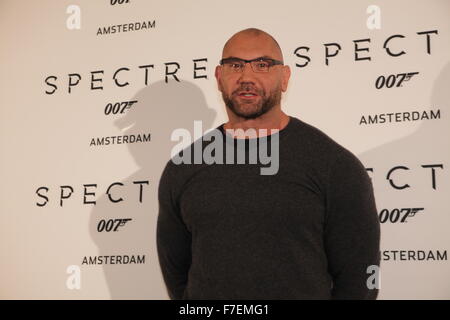 James Bond "Spectre" Photocall im The Grand Hotel Amsterdam mit: Dave Batista Where: den Haag, Niederlande: 28. Oktober 2015 Stockfoto