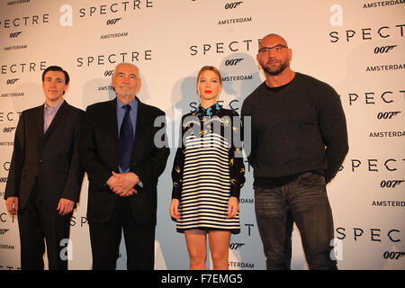 James Bond "Spectre" Photocall im The Grand Hotel Amsterdam mit: Gregg Wilson, Michael J Wilson, Lea Seydoux, Dave Batista Where: den Haag, Niederlande: 28. Oktober 2015 Stockfoto