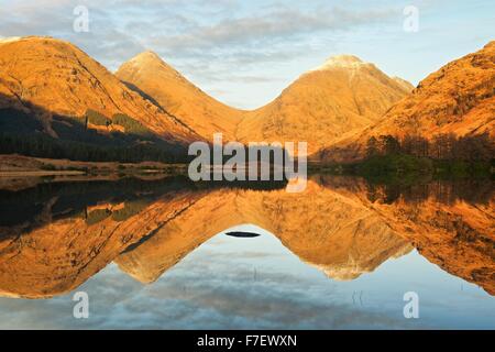 Ein Farbbild, aufgenommen an den Ufern des Lochan Urr in Glen Etive Stockfoto