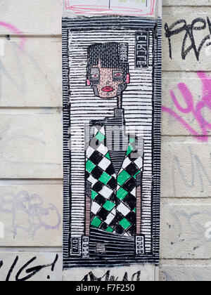 Streetart von Alo in Brick Lane im Osten Londons Stockfoto