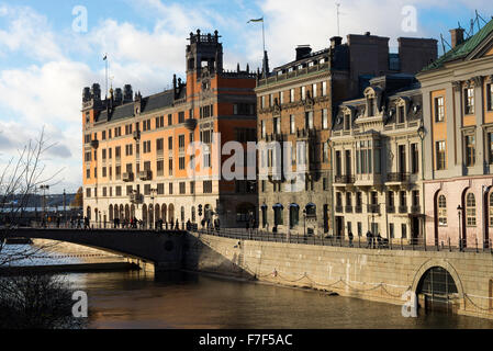 Das schöne Gebäude Rosenbad [Rose Bad] in Stromgatan Stockholm Schweden Stockfoto