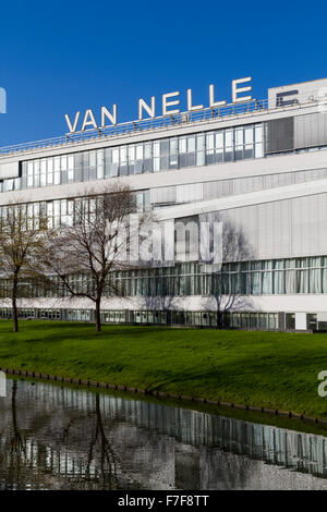 Van Nelle Fabrik, ein UNESCO-Weltkulturerbe mit der feinen Details an einem herrlichen sonnigen Wintertag in Rotterdam. Stockfoto