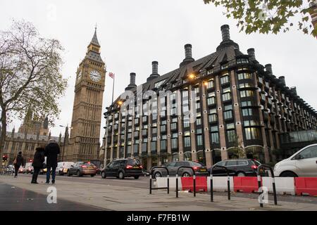 Allgemeine Ansicht GV des Portcullis House, Westminster, London, Großbritannien. Stockfoto