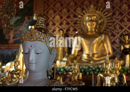 Buddha im Wat Pra Sing, Chiang Rai, Thailand Stockfoto