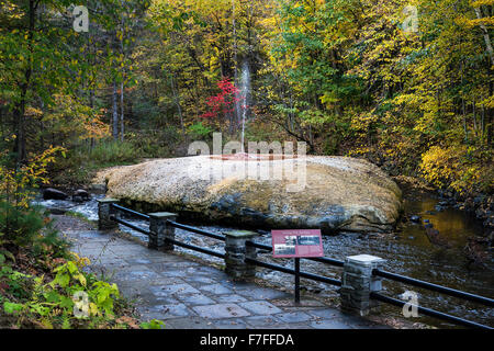 Geysir-Insel Spouter, Saratoga Springs, New York, USA Stockfoto