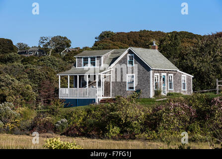 Einfache Kap Haus, Menemsha, Chilmark, Martha's Vineyard, Massachusetts, USA Stockfoto