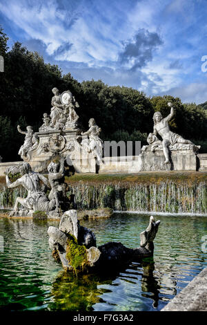 Italien-Kampanien Caserta Königspalast (Reggia) Wasserstraße-Brunnen Ceres von Carlo Vanvitelli Stockfoto