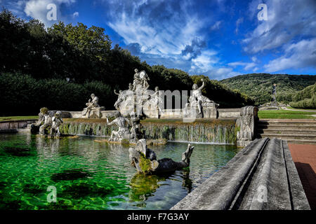 Italien-Kampanien Caserta Königspalast (Reggia) Wasserstraße-Brunnen Ceres von Carlo Vanvitelli Stockfoto