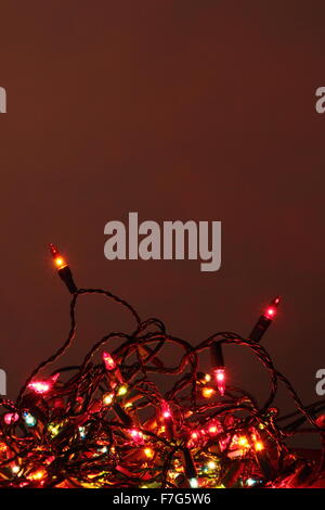 Ein Gewirr von indoor Weihnachten Licht Ina inländischen Einstellung - England Stockfoto